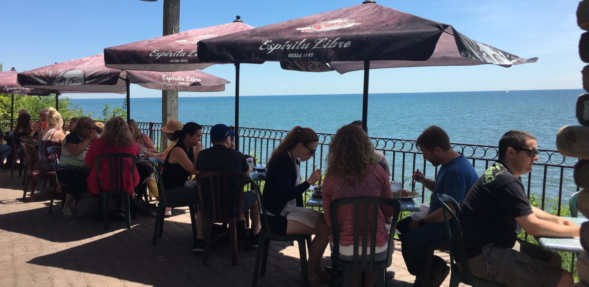 Emma's patio beside Lake Ontario