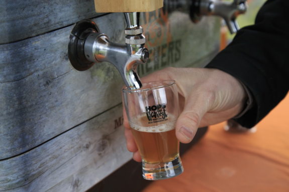 beer being poured