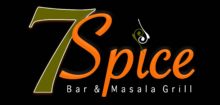 Black background with name of restaurant in green and orange