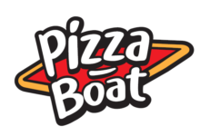 Pizza Boat logo - red, orange and white
